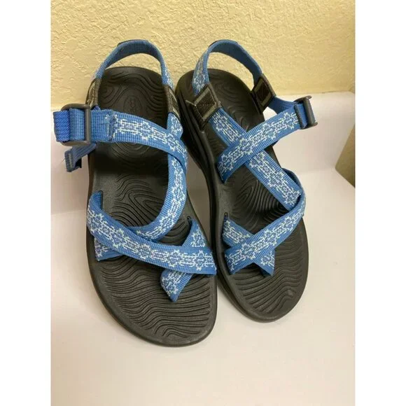 Chaco Shoes Blue White Waterproof Outdoor Chaco Sandals Ladies